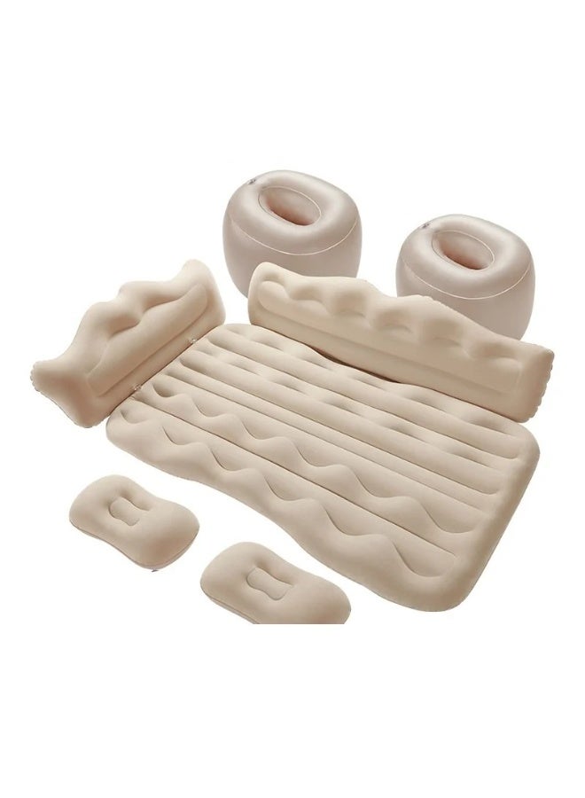 Universal Car Air Mattress Inflatable Travel Bed - Thickened Flocking Back Seat Sleep Pad for SUV, MPV & Sedan - Portable Camping Mattress with Electric Air Pump, 2 Pillows & Foot Piers - Image 4